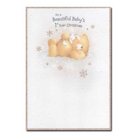 Beautiful Babys first ever Christmas Forever Friends Card